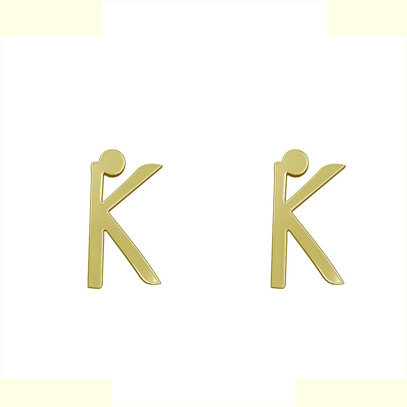 گوشواره طلا 18 عیار زنانه مدوپد مدل حرف K کد GA1-16845 گوشواره طلا 18 عیار زنانه مدوپد مدل حرف K کد GA1-16845