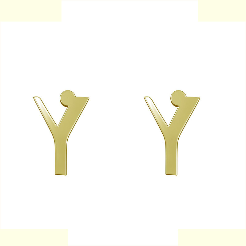 گوشواره طلا 18 عیار زنانه مدوپد مدل حرف Y کد GA1-16859 گوشواره طلا 18 عیار زنانه مدوپد مدل حرف Y کد GA1-16859