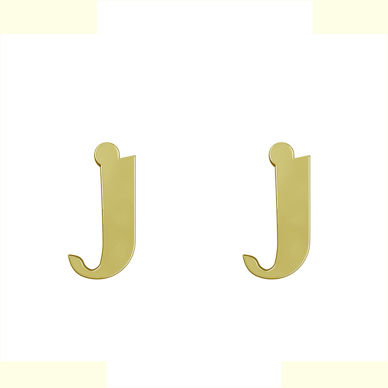 گوشواره طلا 18 عیار زنانه مدوپد مدل حرف J کد GA1-16870