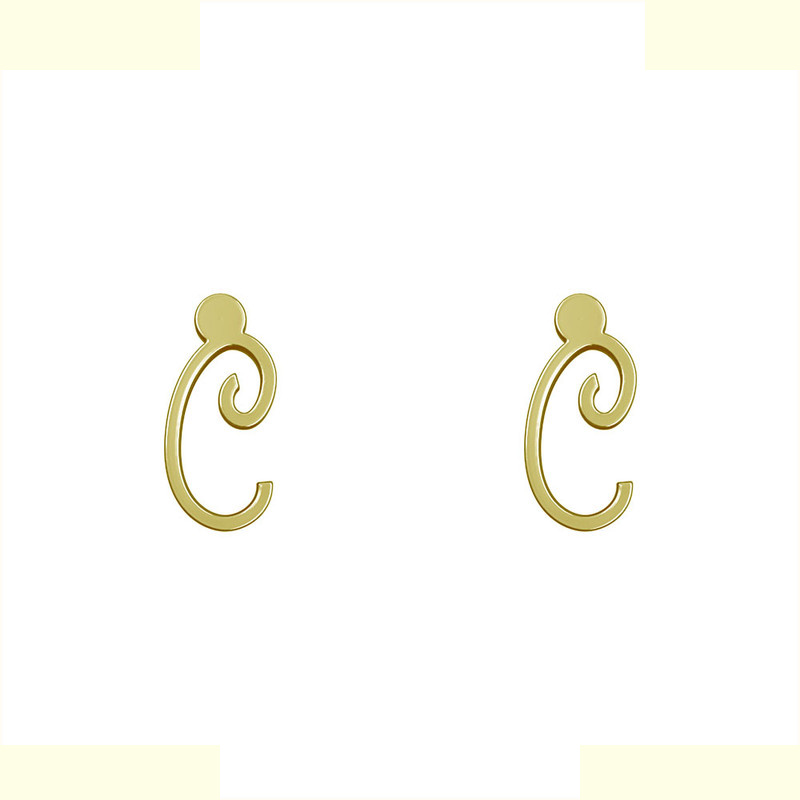 گوشواره طلا 18 عیار زنانه مدوپد مدل حرف C کد GA1-17019 گوشواره طلا 18 عیار زنانه مدوپد مدل حرف C کد GA1-17019