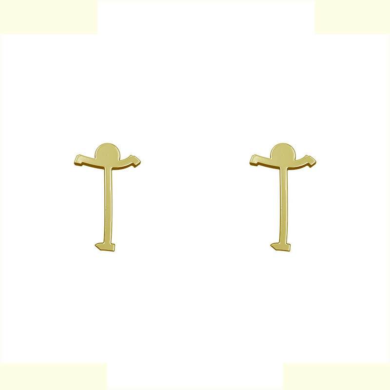 گوشواره طلا 18 عیار زنانه مدوپد مدل حرف T کد GA1-17036 گوشواره طلا 18 عیار زنانه مدوپد مدل حرف T کد GA1-17036