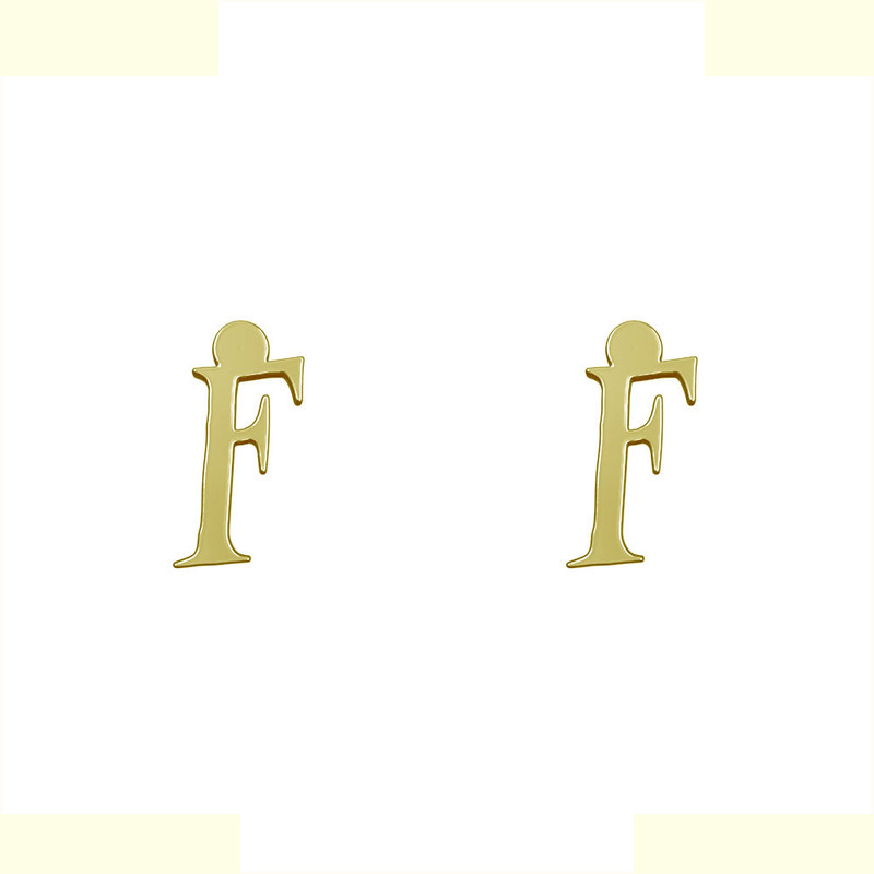 گوشواره طلا 18 عیار زنانه مدوپد مدل حرف F کد GA1-17048 گوشواره طلا 18 عیار زنانه مدوپد مدل حرف F کد GA1-17048