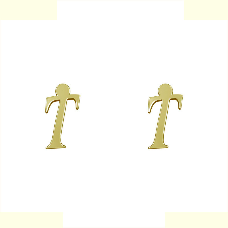 گوشواره طلا 18 عیار زنانه مدوپد مدل حرف T کد GA1-17062 گوشواره طلا 18 عیار زنانه مدوپد مدل حرف T کد GA1-17062