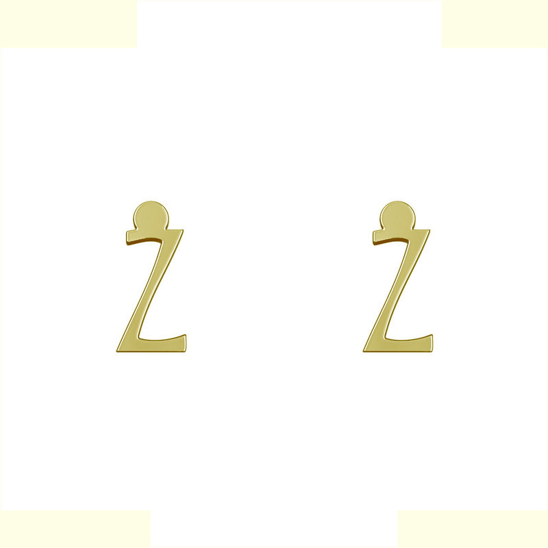 گوشواره طلا 18 عیار زنانه مدوپد مدل حرف Z کد GA1-17146