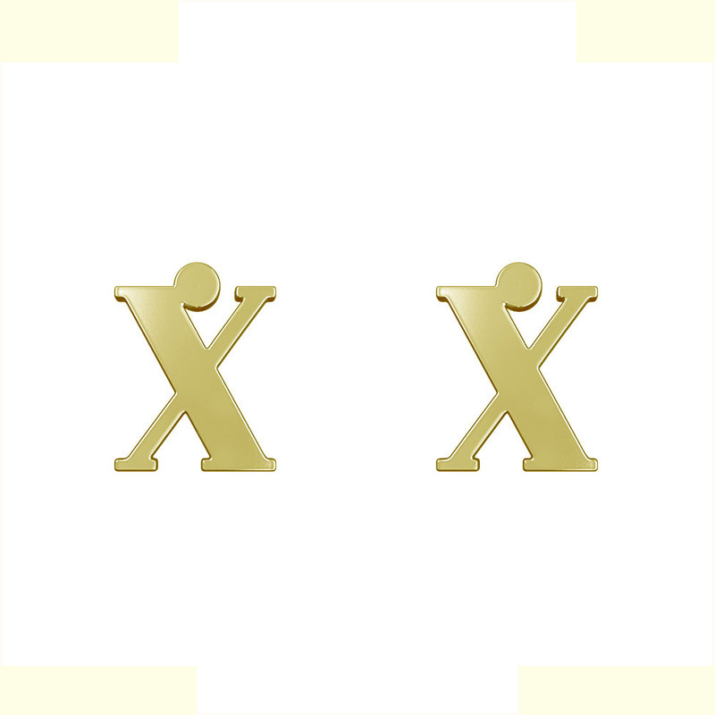 گوشواره طلا 18 عیار زنانه مدوپد مدل حرف X کد GA1-17170 گوشواره طلا 18 عیار زنانه مدوپد مدل حرف X کد GA1-17170