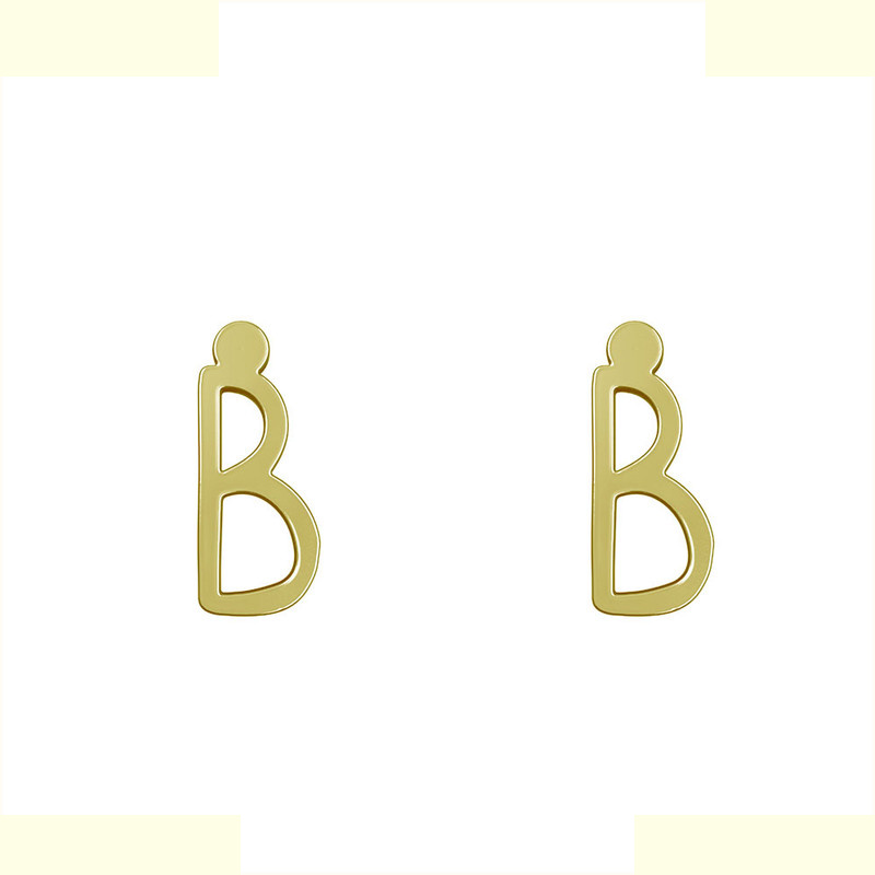 گوشواره طلا 18 عیار زنانه مدوپد مدل حرف B کد GA1-17174 گوشواره طلا 18 عیار زنانه مدوپد مدل حرف B کد GA1-17174