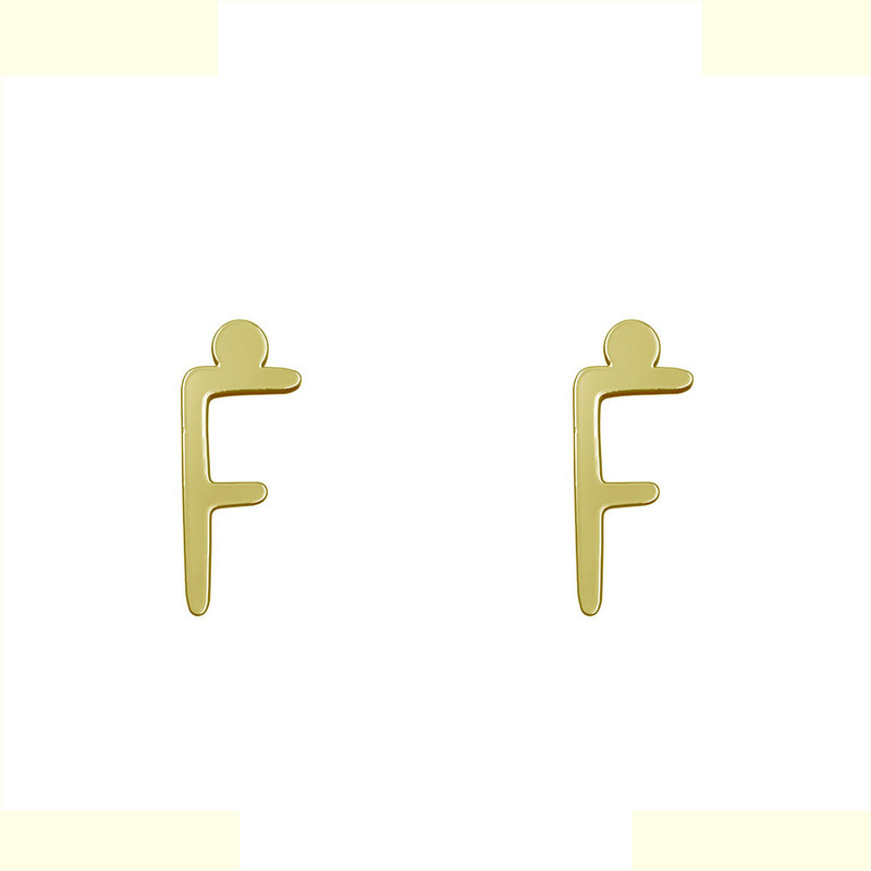 گوشواره طلا 18 عیار زنانه مدوپد مدل حرف F کد GA1-17178 گوشواره طلا 18 عیار زنانه مدوپد مدل حرف F کد GA1-17178