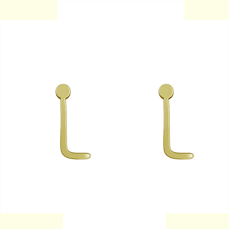 گوشواره طلا 18 عیار زنانه مدوپد مدل حرف L کد GA1-17184 گوشواره طلا 18 عیار زنانه مدوپد مدل حرف L کد GA1-17184