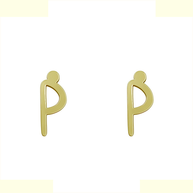 گوشواره طلا 18 عیار زنانه مدوپد مدل حرف P کد GA1-17188 گوشواره طلا 18 عیار زنانه مدوپد مدل حرف P کد GA1-17188