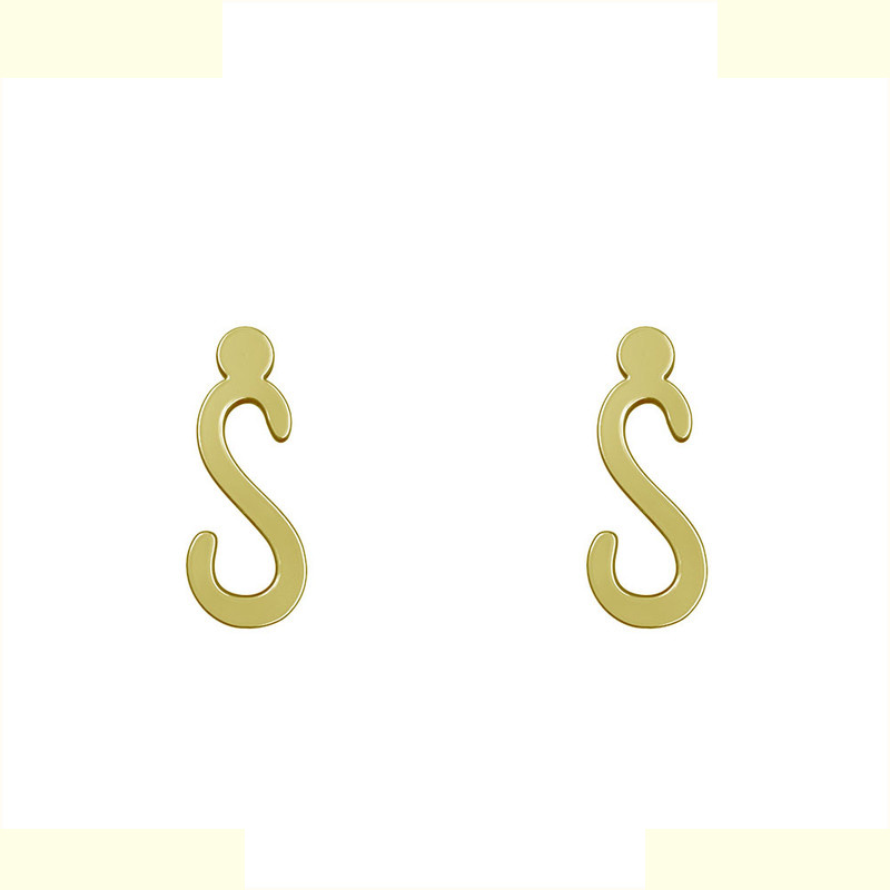 گوشواره طلا 18 عیار زنانه مدوپد مدل حرف S کد GA1-17191 گوشواره طلا 18 عیار زنانه مدوپد مدل حرف S کد GA1-17191