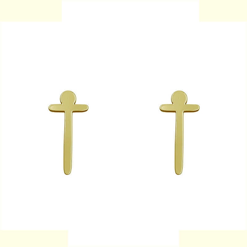 گوشواره طلا 18 عیار زنانه مدوپد مدل حرف T کد GA1-17192 گوشواره طلا 18 عیار زنانه مدوپد مدل حرف T کد GA1-17192