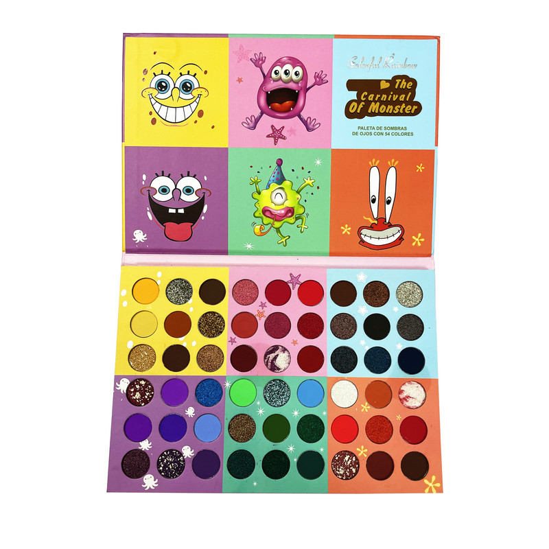 پالت سایه چشم کالرفول رینبو مدل باب اسفنجی کد 101 پالت سایه چشم کالرفول رینبو مدل باب اسفنجی کد 101