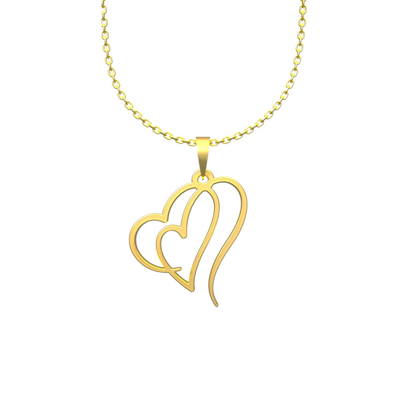 گردنبند طلا 18 عیار زنانه مدوپد مدل قلب کد E3-1-1283