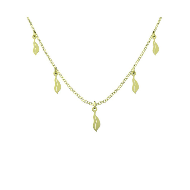 گردنبند طلا 18 عیار زنانه مدوپد مدل برگ کد RNA12078 گردنبند طلا 18 عیار زنانه مدوپد مدل برگ کد RNA12078