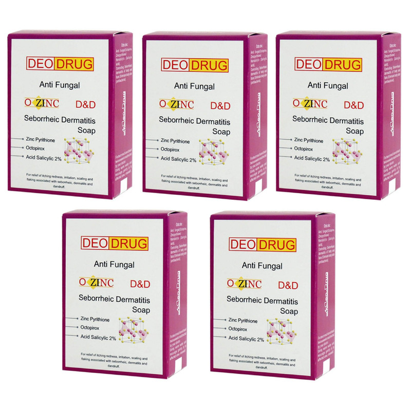 صابون ضد قارچ دئودراگ مدل Octozinc وزن 90 گرم مجموعه 5 عددی صابون ضد قارچ دئودراگ مدل Octozinc وزن 90 گرم مجموعه 5 عددی