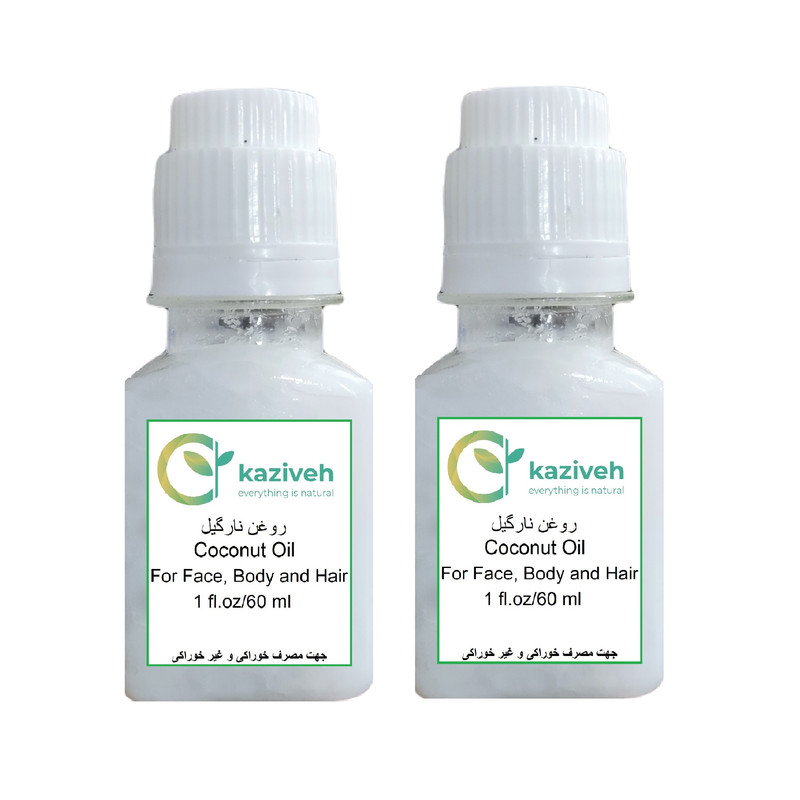 روغن نارگیل کازیوه مدل k2 حجم 60 میلی لیتر بسته 2 عددی