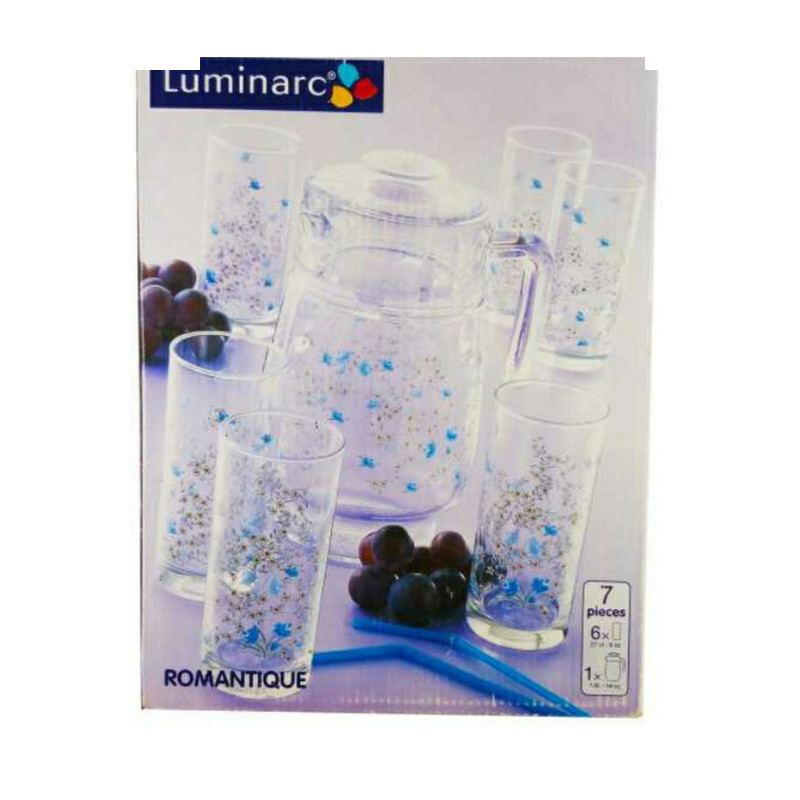 ست پارچ و لیوان 7 پارچه لومینارک مدل ROMANTIQUE ست پارچ و لیوان 7 پارچه لومینارک مدل ROMANTIQUE