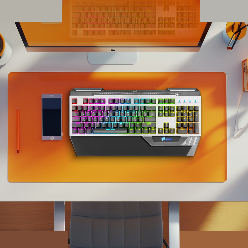 کیبورد گیمینگ گرین مدل GK803-RGB، مکانیکال سوییچ آبی، Full-Size، نورپردازی RGB کیبورد گیمینگ گرین مدل GK803-RGB، مکانیکال سوییچ آبی، Full-Size، نورپردازی RGB