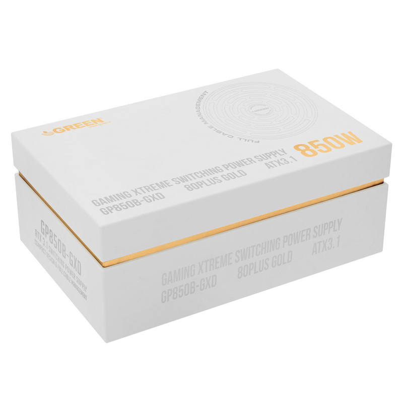 منبع تغذیه کامپیوتر 850W وات گرین مدل GP850B-GXD White (ATX 3.1) منبع تغذیه کامپیوتر 850W وات گرین مدل GP850B-GXD White (ATX 3.1)
