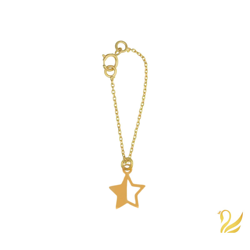 آویز ساعت طلا 18 عیار زنانه گالری قو طلایی مدل ستاره نیمه آویز ساعت طلا 18 عیار زنانه گالری قو طلایی مدل ستاره نیمه