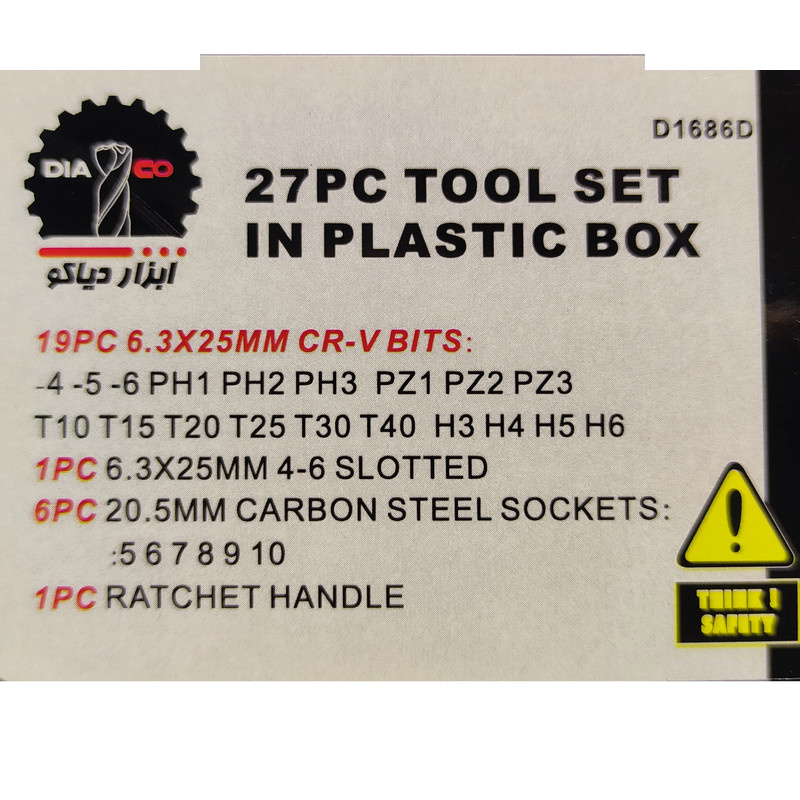 پیچ گوشتی دیاکو مدل D1686D بسته 27 عددی