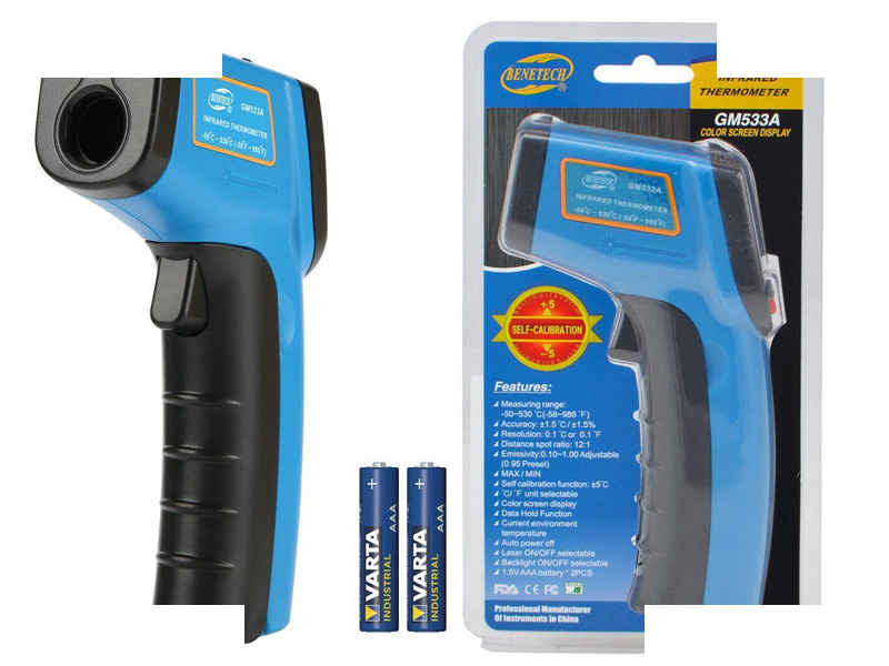 ترمومتر لیزری بنتک مدل GM533A ترمومتر لیزری بنتک مدل GM533A