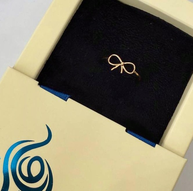 انگشتر طلا 18عیار اپال گلد مدل  مینیمال پاپیونی