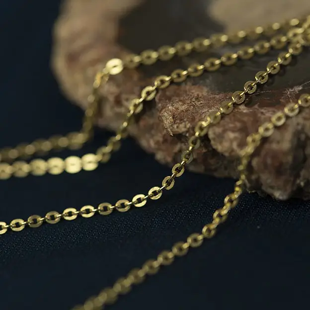 زنجیر طلا  18 عیار اپال گلد مدل فلامینگو