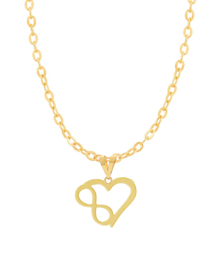 گردنبند طلا 18 عیار اپال گلد مدل  قلب بی نهایت