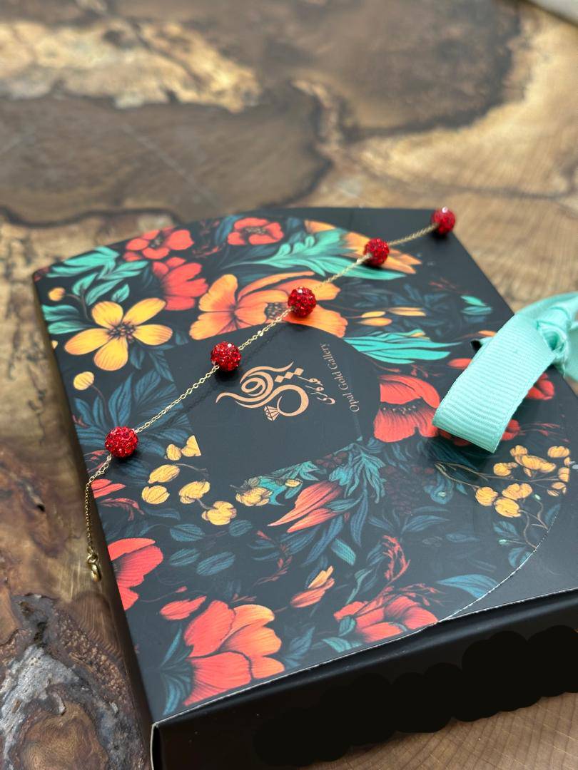 نیم ست طلا 18عیار اپال گلد مدل سواروسکی قرمز نیم ست طلا 18عیار اپال گلد مدل سواروسکی قرمز