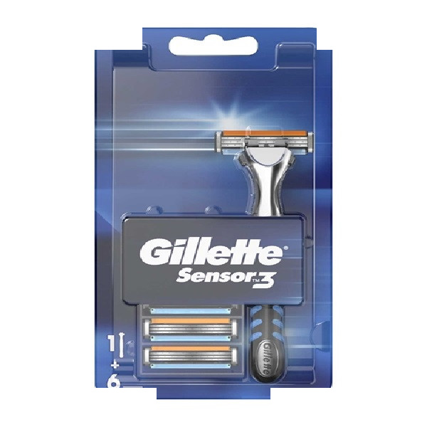 خود تراش ژیلت مدل SENSOR3 به همراه تیغ یدک بسته 6 عددی