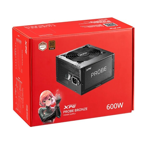 منبع تغذیه کامپیوتر 600 وات ای دیتا ایکس پی جی مدل PROBE 600W منبع تغذیه کامپیوتر 600 وات ای دیتا ایکس پی جی مدل PROBE 600W