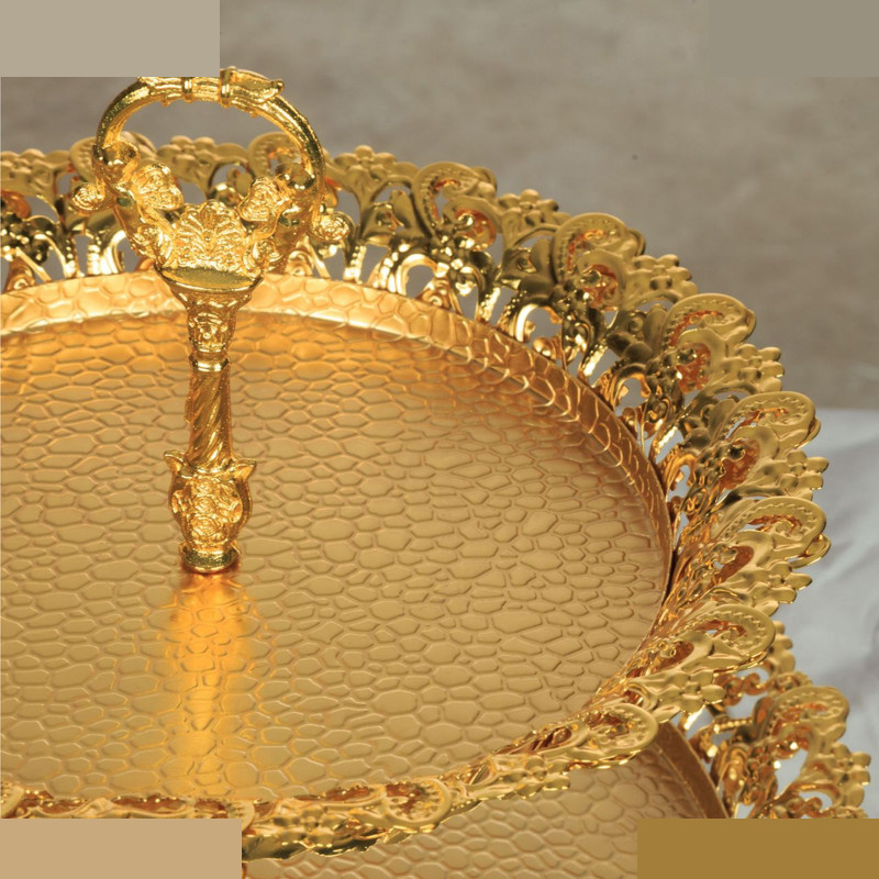 شیرینی خوری چشمه نور مدل 2 طبقه کد B8033-G شیرینی خوری چشمه نور مدل 2 طبقه کد B8033-G