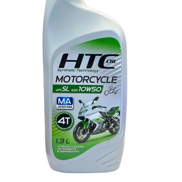 روغن موتور سیکلت اچ تی سی اویل مدل 10W50-SL-MA حجم 1300 میلی لیتر روغن موتور سیکلت اچ تی سی اویل مدل 10W50-SL-MA حجم 1300 میلی لیتر
