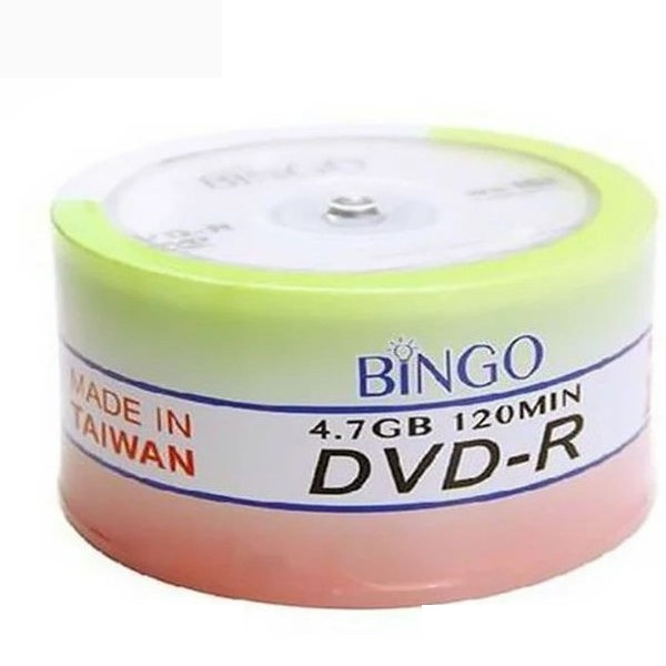 دی وی دی خام بینگو کد 4.7 G بسته 50 عددی دی وی دی خام بینگو کد 4.7 G بسته 50 عددی