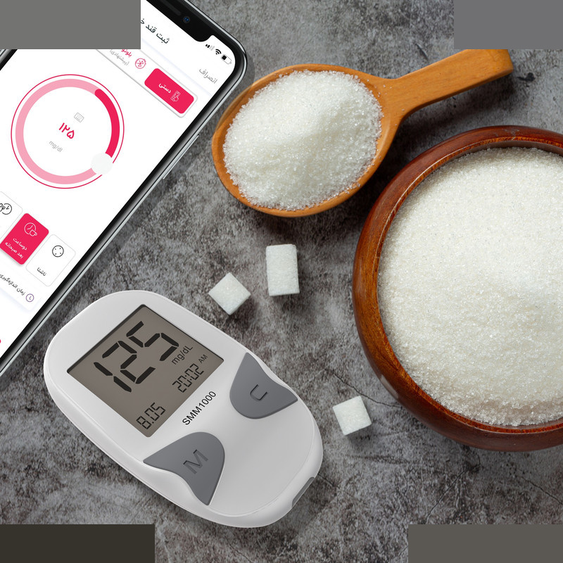 دستگاه تست قند خون دیابان مدل SMM 1000 به همراه نوار تست قند خون بسته 50 عددی دستگاه تست قند خون دیابان مدل SMM 1000 به همراه نوار تست قند خون بسته 50 عددی