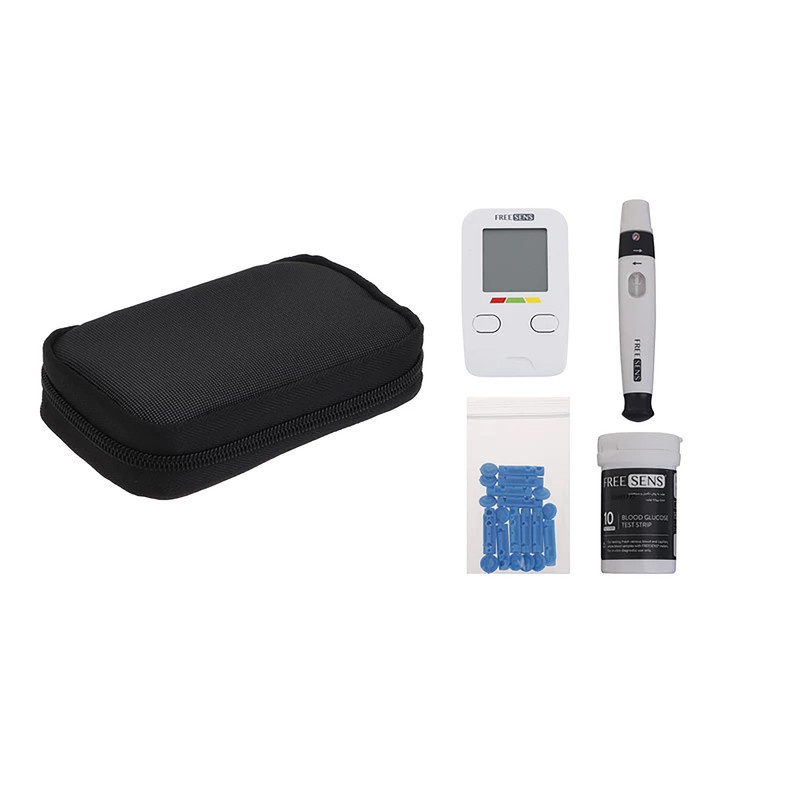 دستگاه تست قند خون فریسنس مدل TAG به همراه قلم و 10 عدد سوزن و 10 عدد نوار تست قند خون