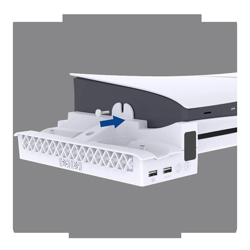 فن خنک کننده و شارژر دسته و پایه نگهدارنده پلی استیشن 5 پی جی تک مدل GP-533 فن خنک کننده و شارژر دسته و پایه نگهدارنده پلی استیشن 5 پی جی تک مدل GP-533