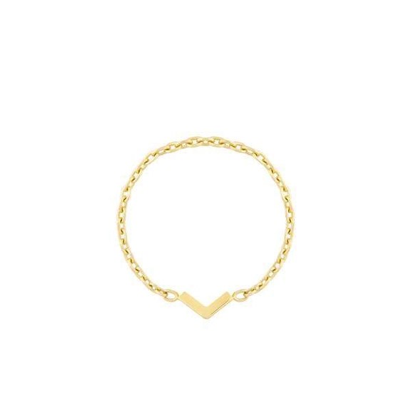 انگشتر طلا 18عیار اپال گلد مدل زنجیری وی 0123