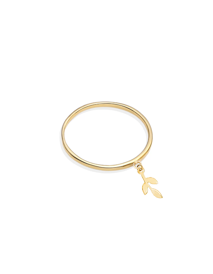 انگشتر طلا 18عیار اپال گلد مدل آویز برگ زیتون انگشتر طلا 18عیار اپال گلد مدل آویز برگ زیتون