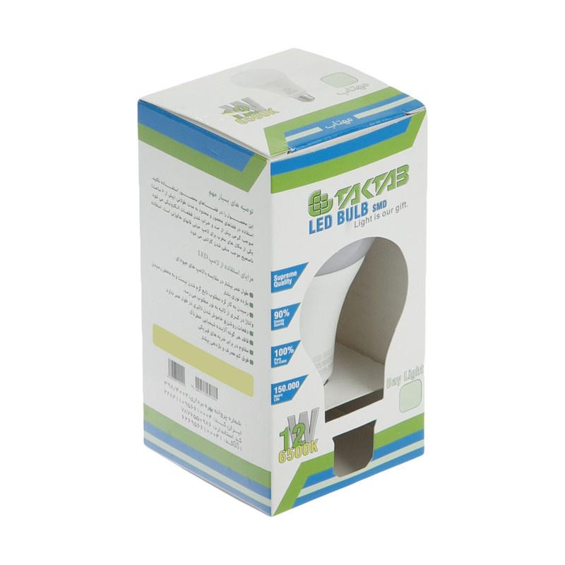 لامپ ال ای دی 12 وات تک تاب مدل حبابی پایه E27 بسته 10 عددی