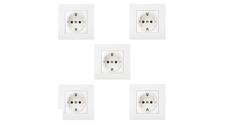 پریز برق ارت دار دلند مدل آسا بسته 5 عددی