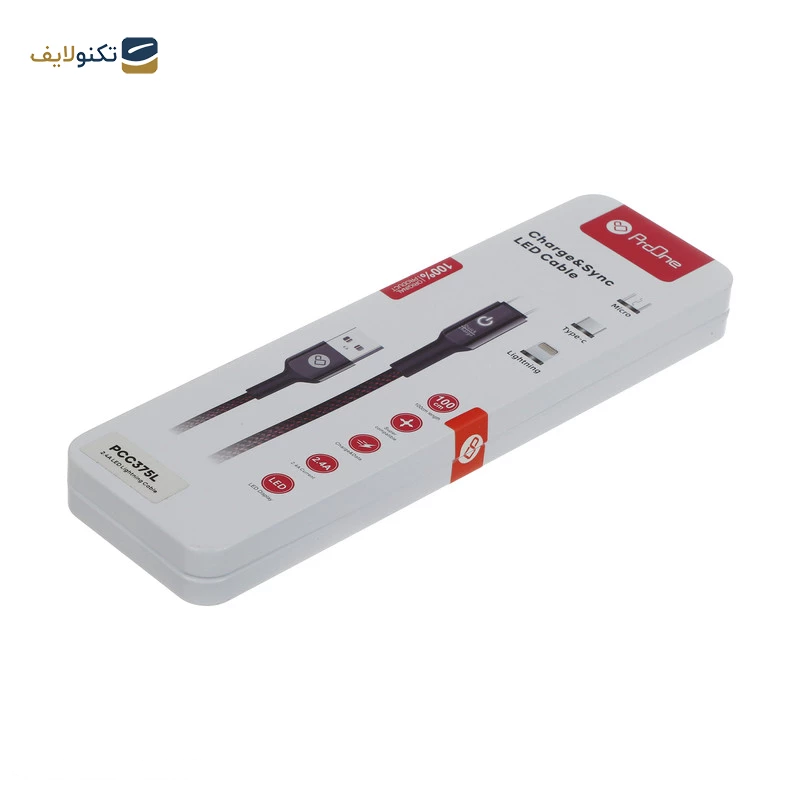کابل تبدیل USB به لایتنینگ پرووان مدل PCC375L طول 1 متر کابل تبدیل USB به لایتنینگ پرووان مدل PCC375L طول 1 متر