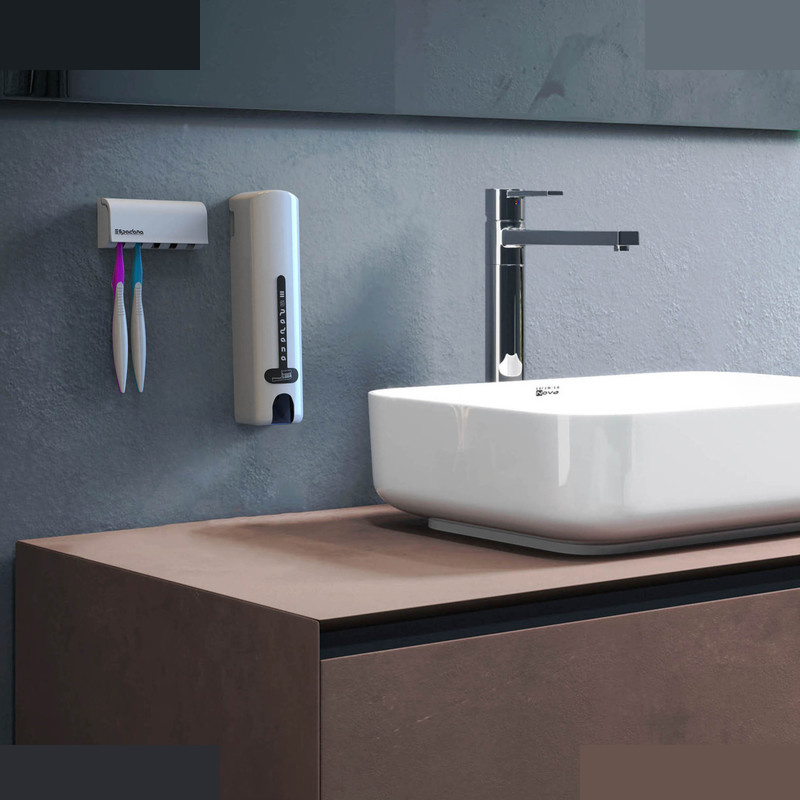 دستگاه خمیردندان اسپادانا کد 2021 به همراه جا مسواکی دستگاه خمیردندان اسپادانا کد 2021 به همراه جا مسواکی