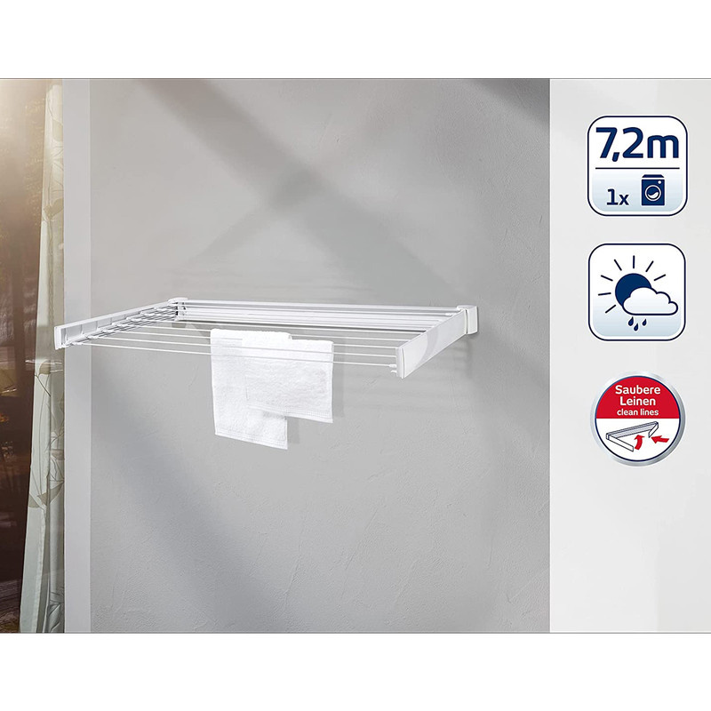 بند رخت دیواری لایف هایت مدل  TELE72 کد 83305