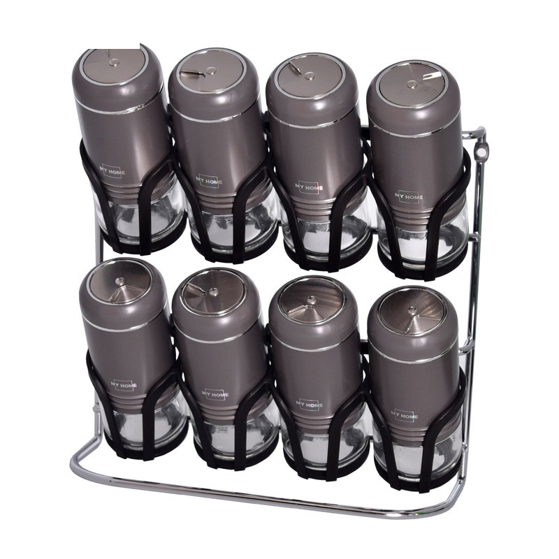 ست جا ادویه 8 پارچه مای هوم کد D به همراه استند ست جا ادویه 8 پارچه مای هوم کد D به همراه استند