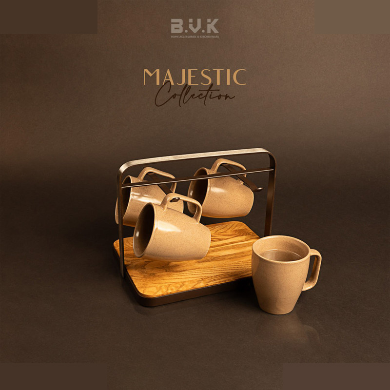 لیوان بی.وی.کی طرح مجستیک کد 452611 مجموعه 4 عددی همراه با استند