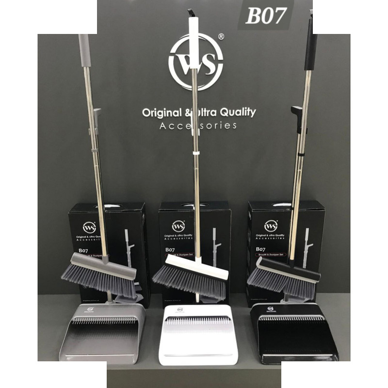 ست جارو و خاک انداز دبلیو اِس مدل شانه دار کد 07