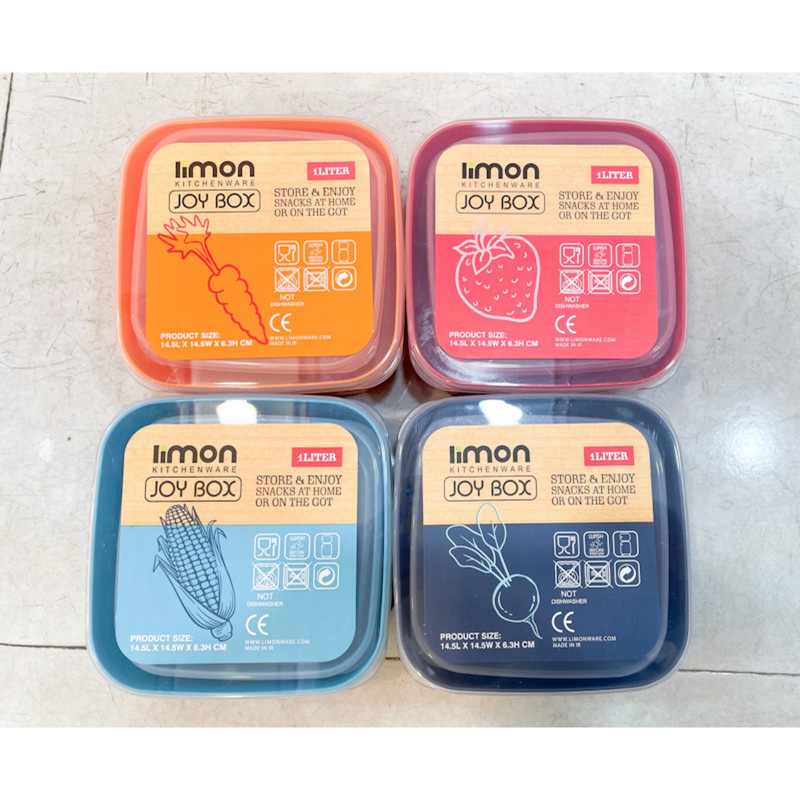 ظرف نگهدارنده لیمون مدل مربع کد ۲۳۵۷ مجموعه ۴ عددی