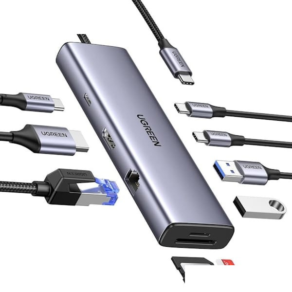 هاب ۹ پورت USB-C یوگرین مدل CM498-15600